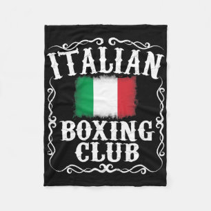 Italian Boxing Club T Shirt Vintage Boxer Italy Fl Fleece Blanket