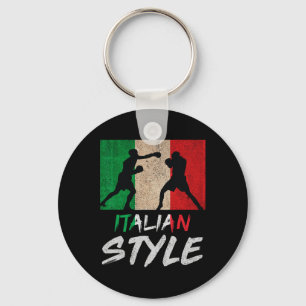 Italian Boxing Style Italy Pride Boxing Mens Boys  Key Ring