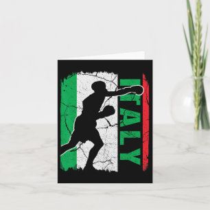 Italian Boxing Team Italy Flag Boxing Gloves  Card