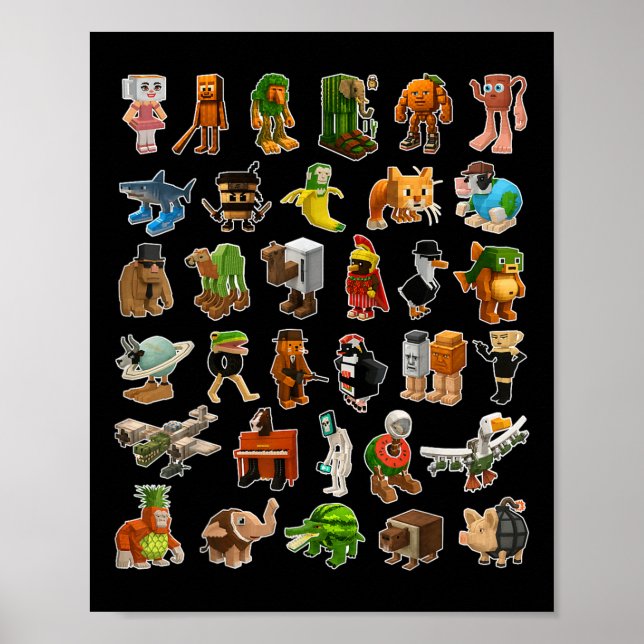 Italian-brainrot Ai Generated Animals Gen Z Men Wo Poster (Front)
