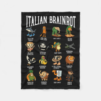 Italian Brainrot Ballerina Ino Character Meme Mix Fleece Blanket