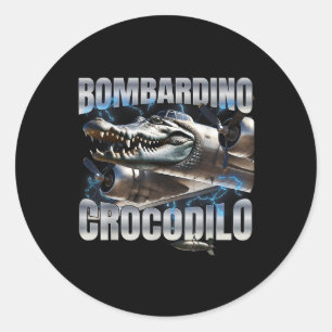 Italian Brainrot Bombardino Crocodilo Classic Round Sticker