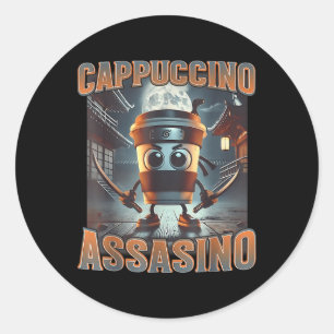 Italian Brainrot Cappuccino Ino  Classic Round Sticker