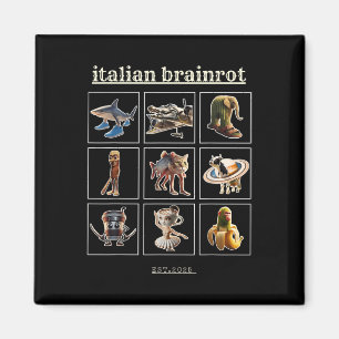Italian Brainrot Characaters Meme Gen Z Funny Humo Magnet