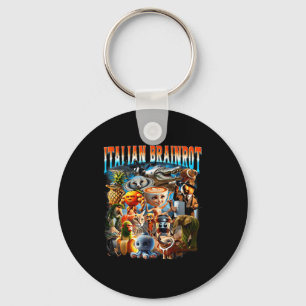 Italian Brainrot Characters Funny Meme Pular Trend Key Ring