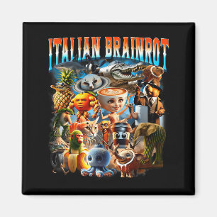 Italian Brainrot Characters Funny Meme Pular Trend Magnet