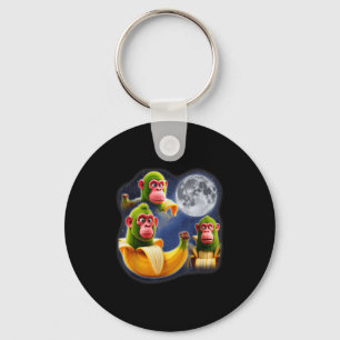 Italian Brainrot Chimpanzini Bananini 3 Moon Weird Key Ring