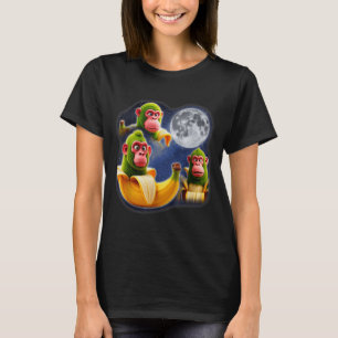 Italian Brainrot Chimpanzini Bananini 3 Moon Weird T-Shirt