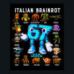 Italian Brainrot Funny 67 Meme Birthday Decoration<br><div class="desc">Italian Brainrot Funny 67 Meme Birthday Decoration Kids Boys</div>