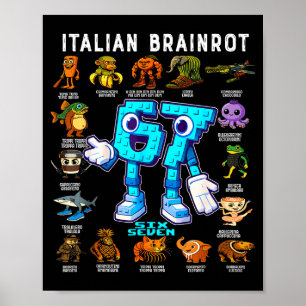 Italian Brainrot Funny 67 Meme Birthday Decoration