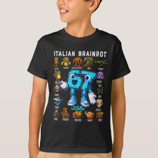 Italian Brainrot Funny 67 Meme Birthday Decoration T-Shirt