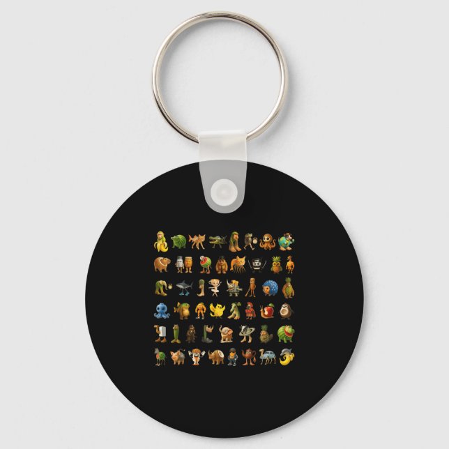Italian Brainrot Gen-z Meme Funny Brain Rot Kids C Key Ring (Front)