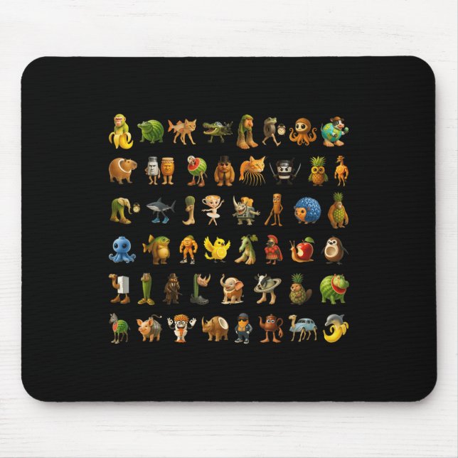 Italian Brainrot Gen-z Meme Funny Brain Rot Kids C Mouse Mat (Front)