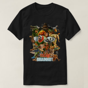 Italian Brainrot Meme Chaos Collage T-Shirt