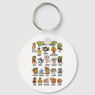 Italian Brainrot Meme Characters About Absurd Humo Key Ring