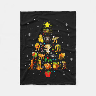 Italian Brainrot Meme Christmas Tree Brain Rot Xma Fleece Blanket