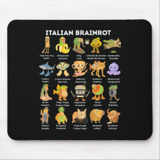 Italian Brainrot Meme For Kids Boy Men Women  Mouse Mat