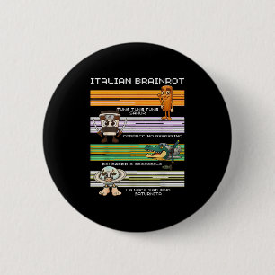Italian Brainrot Meme Funny Compilation Character 6 Cm Round Badge