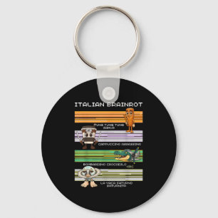 Italian Brainrot Meme Funny Compilation Character Key Ring