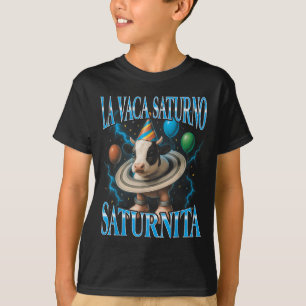 Italian Brainrot Meme La Vaca Saturno Saturnita Bi T-Shirt