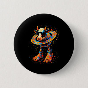 Italian Brainrot Meme La Vaca Saturno Saturnita Wa 6 Cm Round Badge