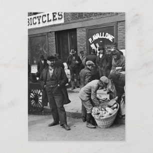 Italian Bread Peddlers: 1900 Postcard