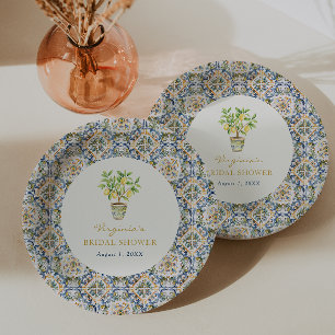 Italian Bridal Shower Paper Plate