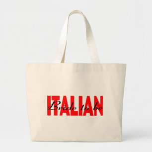 Italian Bride To Be Large Tote Bag