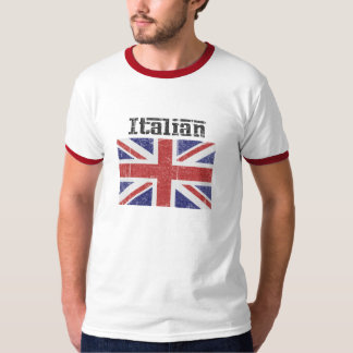 Italian British Flag Funny Mens T-Shirt