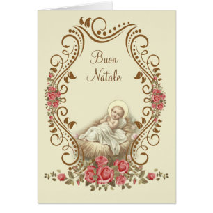 Italian Buon Natale Baby Jesus Traditional
