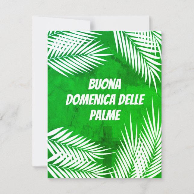 Italian Buona Domenica delle Palme Palm Sunday  Holiday Card (Front)