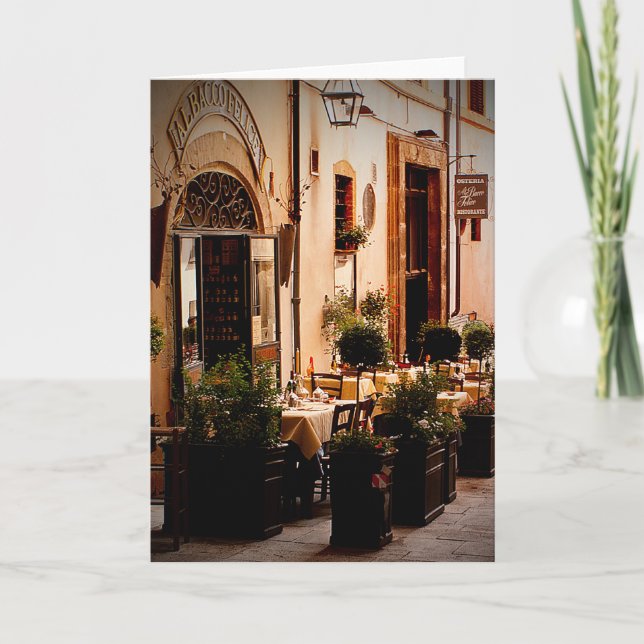 Italian Cafe' Spoleto Italy - Greeting Card (Front)