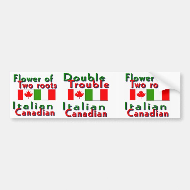 Italian-Canadian Bumper Sticker (Front)