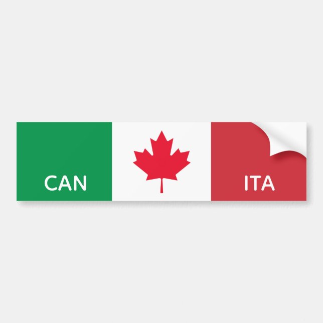 Italian-Canadian Pride Bumper Sticker (Front)