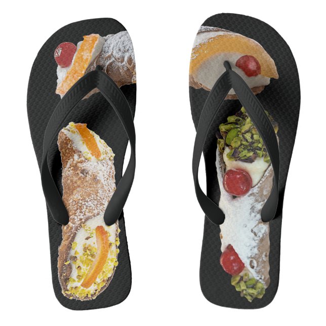 'Italian Cannoli' Adult Flip Flops (Footbed)