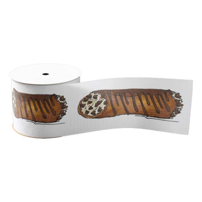 Italian Cannoli Chocolate Cannolis Pastry Ribbon Grosgrain Ribbon (Spool)