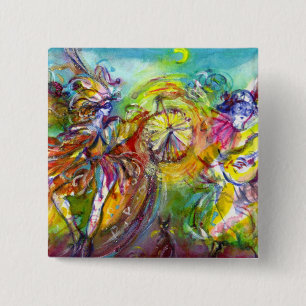 ITALIAN CARNIVAL / Dance,Music,Theatre 15 Cm Square Badge
