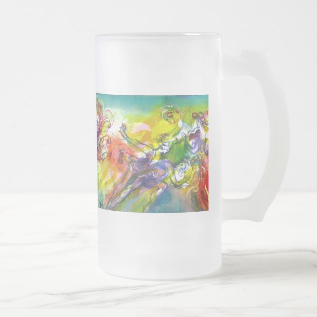 ITALIAN CARNIVAL / Dance,Music,Theatre Frosted Glass Beer Mug (Right)