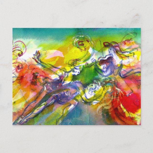 ITALIAN CARNIVAL / Dance,Music,Theatre Postcard (Front)