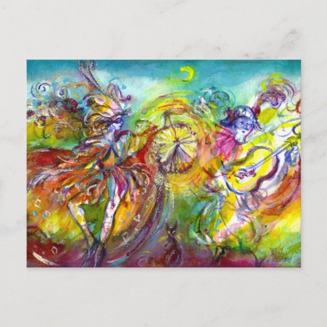 ITALIAN CARNIVAL / Dance,Music,Theatre Postcard (Front)