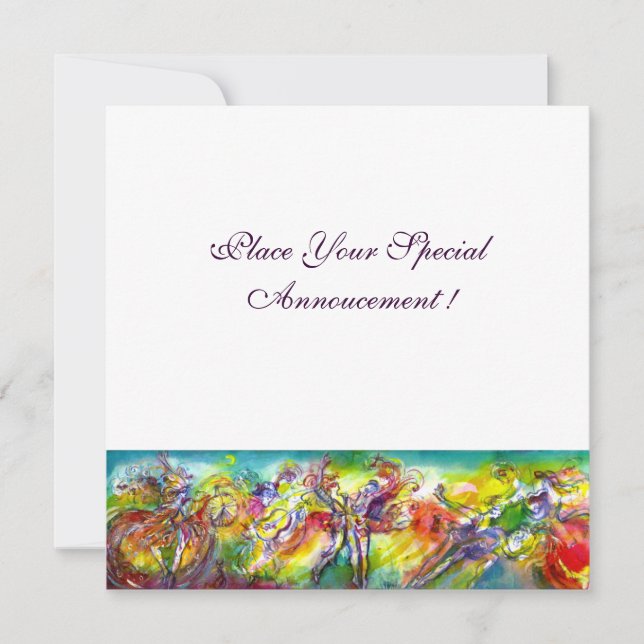 ITALIAN CARNIVAL Masquerade Ball,Dance and Music Announcement (Front)