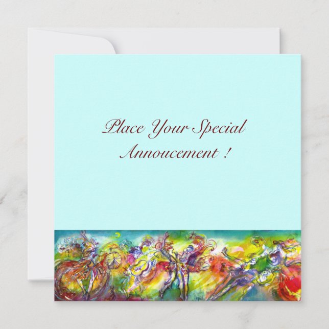 ITALIAN CARNIVAL Masquerade Ball,Dance and Music Announcement (Front)