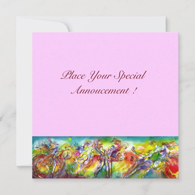 ITALIAN CARNIVAL Masquerade Ball,Dance and Music Announcement (Front)