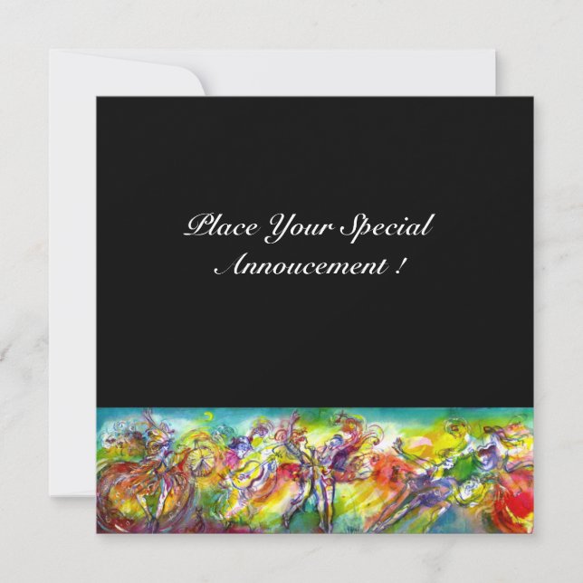 ITALIAN CARNIVAL Masquerade Ball,Dance and Music Announcement (Front)