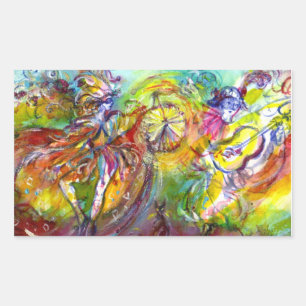 ITALIAN CARNIVAL RECTANGULAR STICKER