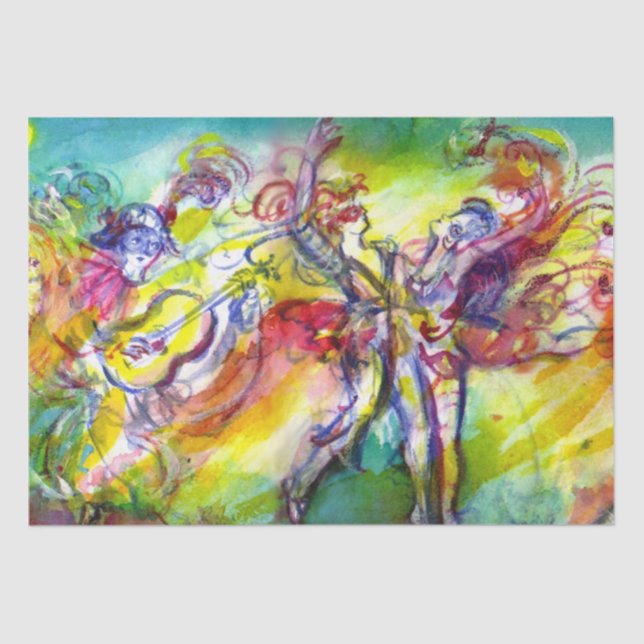 ITALIAN CARNIVAL / Venetian Masquerade,Dance Music Tissue Paper (Front)