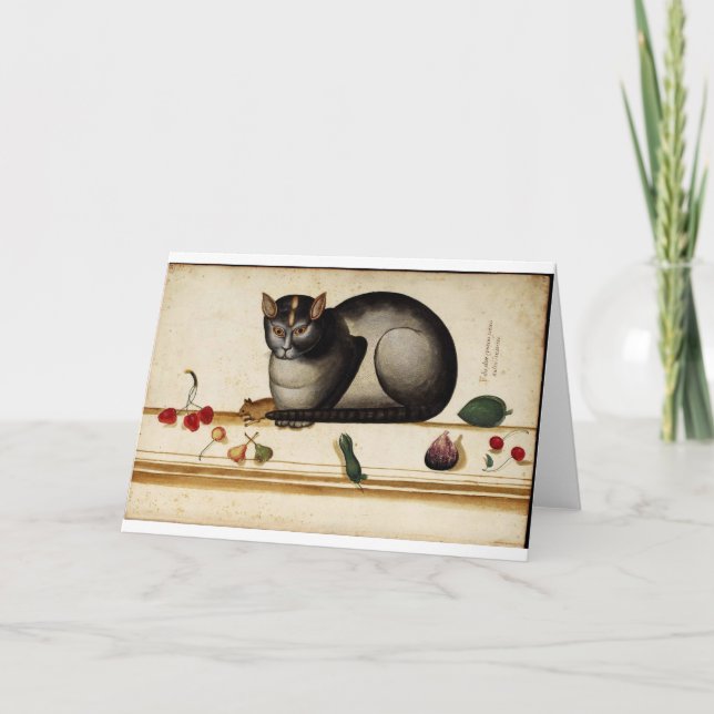 Italian Cat Greeting Card (Front)