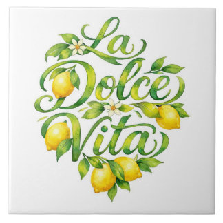 Italian Ceramic Lemon La Dolce Vita Tile