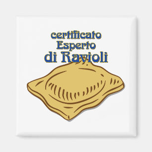 Italian Certificato Esperto di ravioli Pasta Quote Magnet