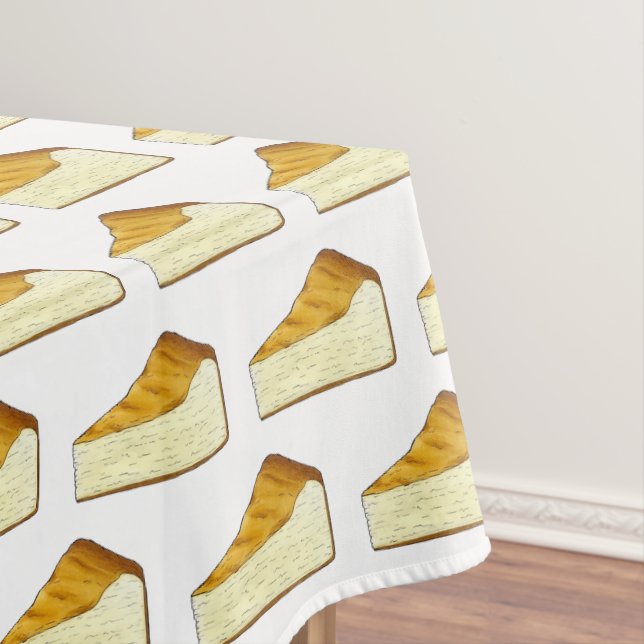 Italian Cheesecake Slice Dessert NYC Cheese Cake Tablecloth (In Situ)